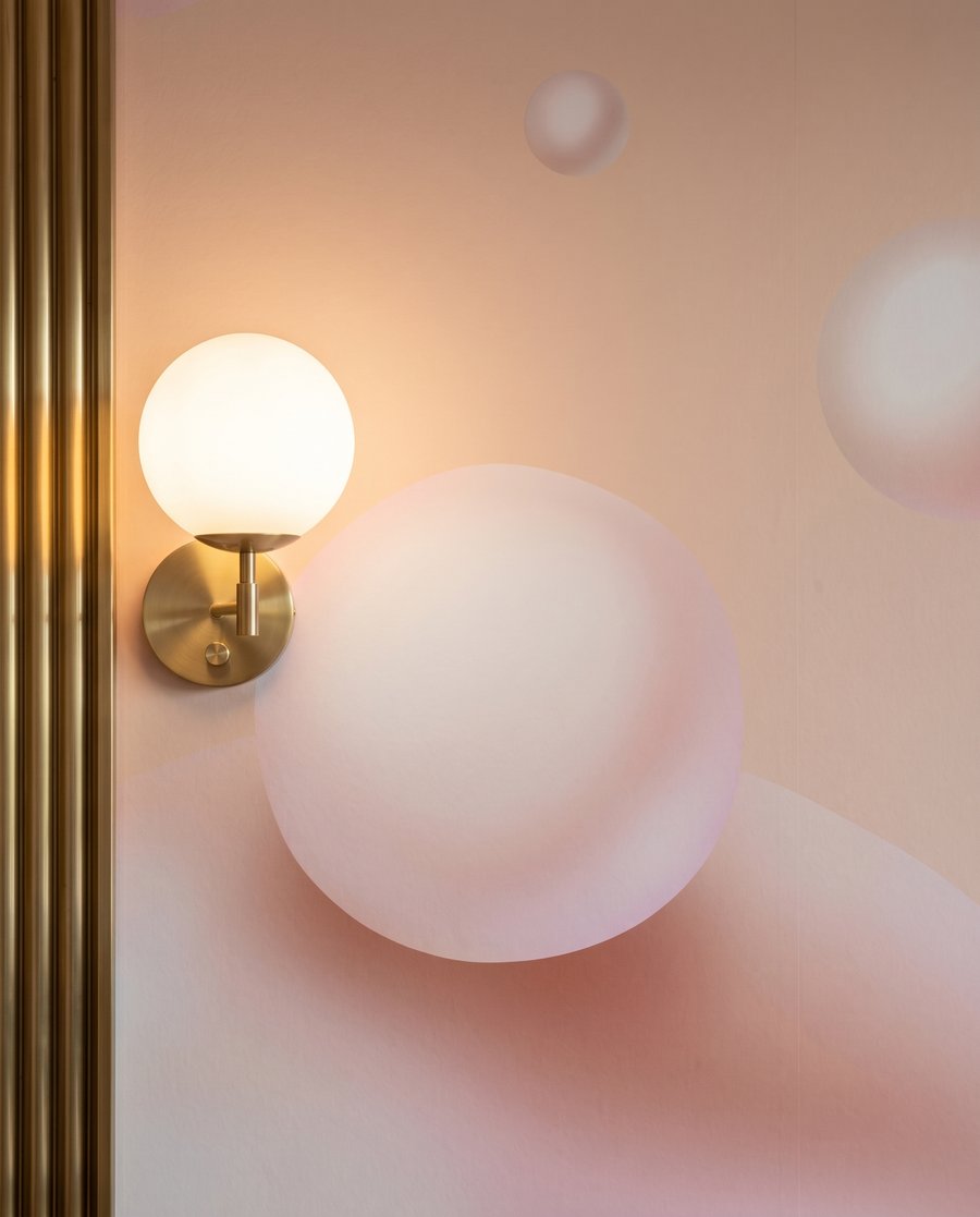 Bolhas brilhantes a flutuar — detalhe