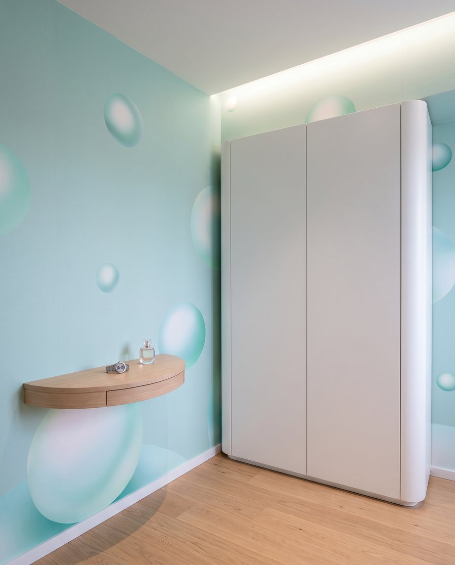 Bolhas brilhantes a flutuar — interior 1
