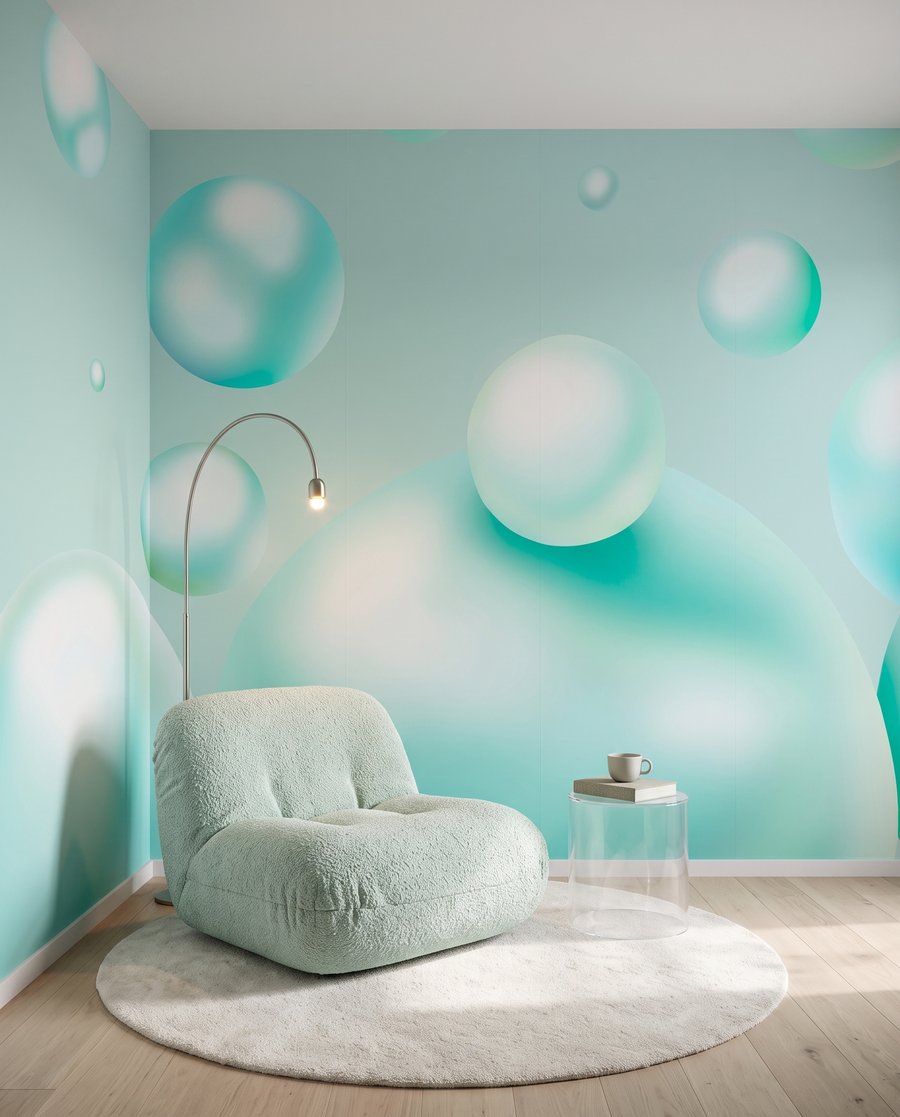 Bolhas brilhantes a flutuar — interior 2