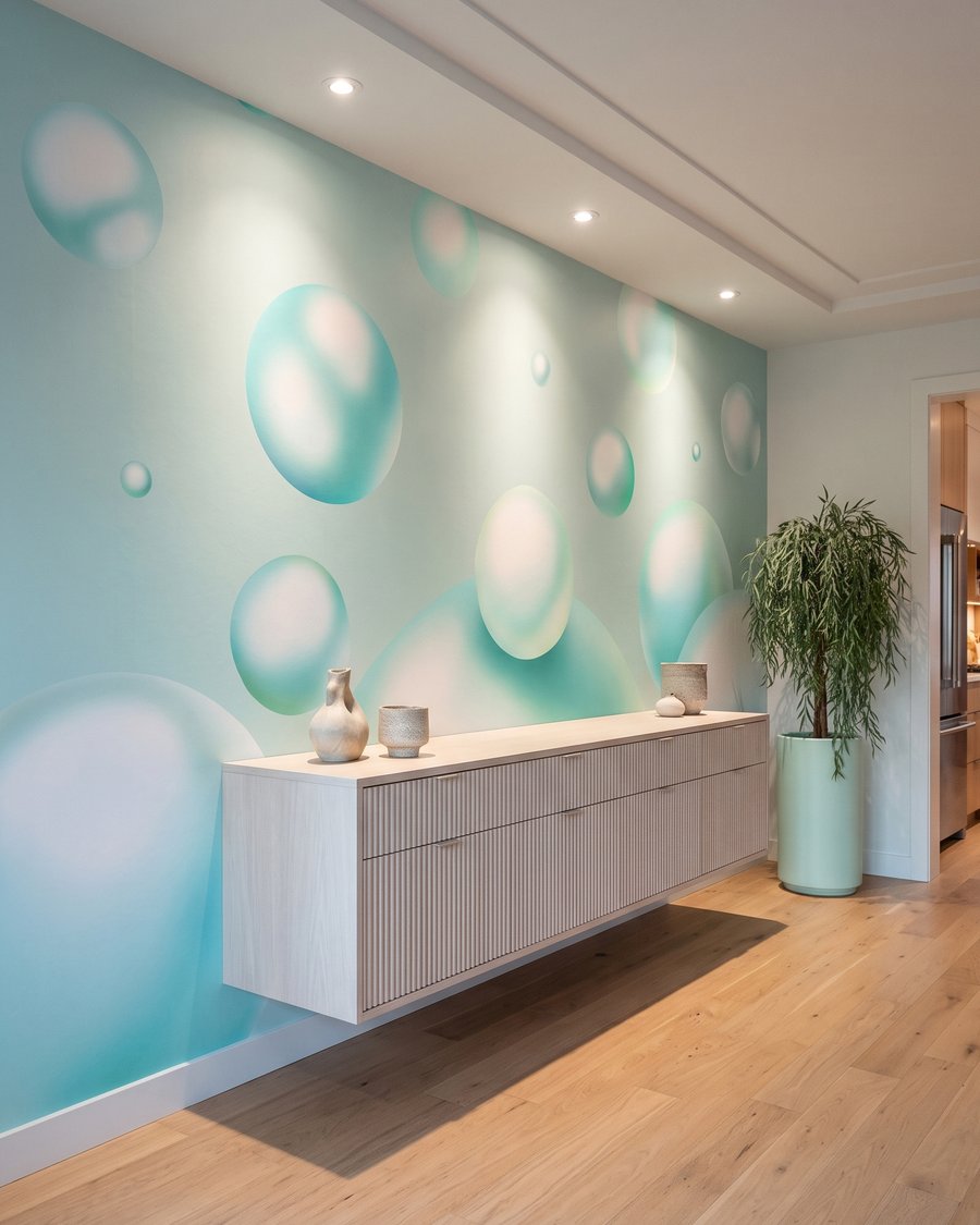 Bolhas brilhantes a flutuar — interior 3