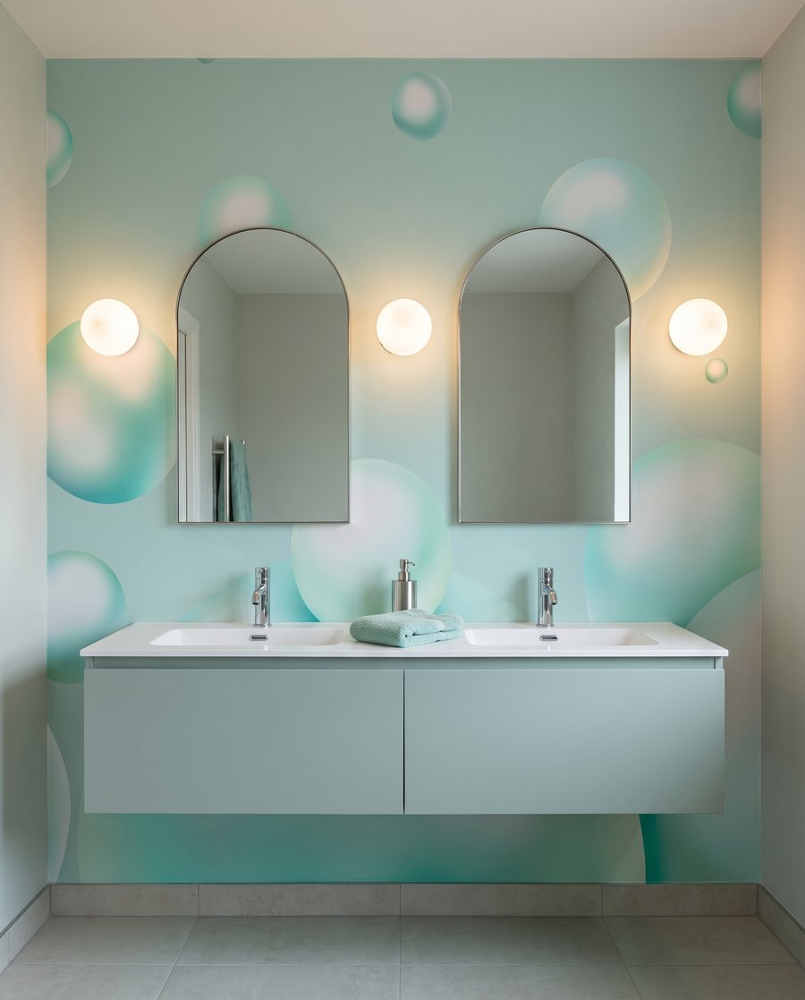 Bolhas brilhantes a flutuar — interior 4