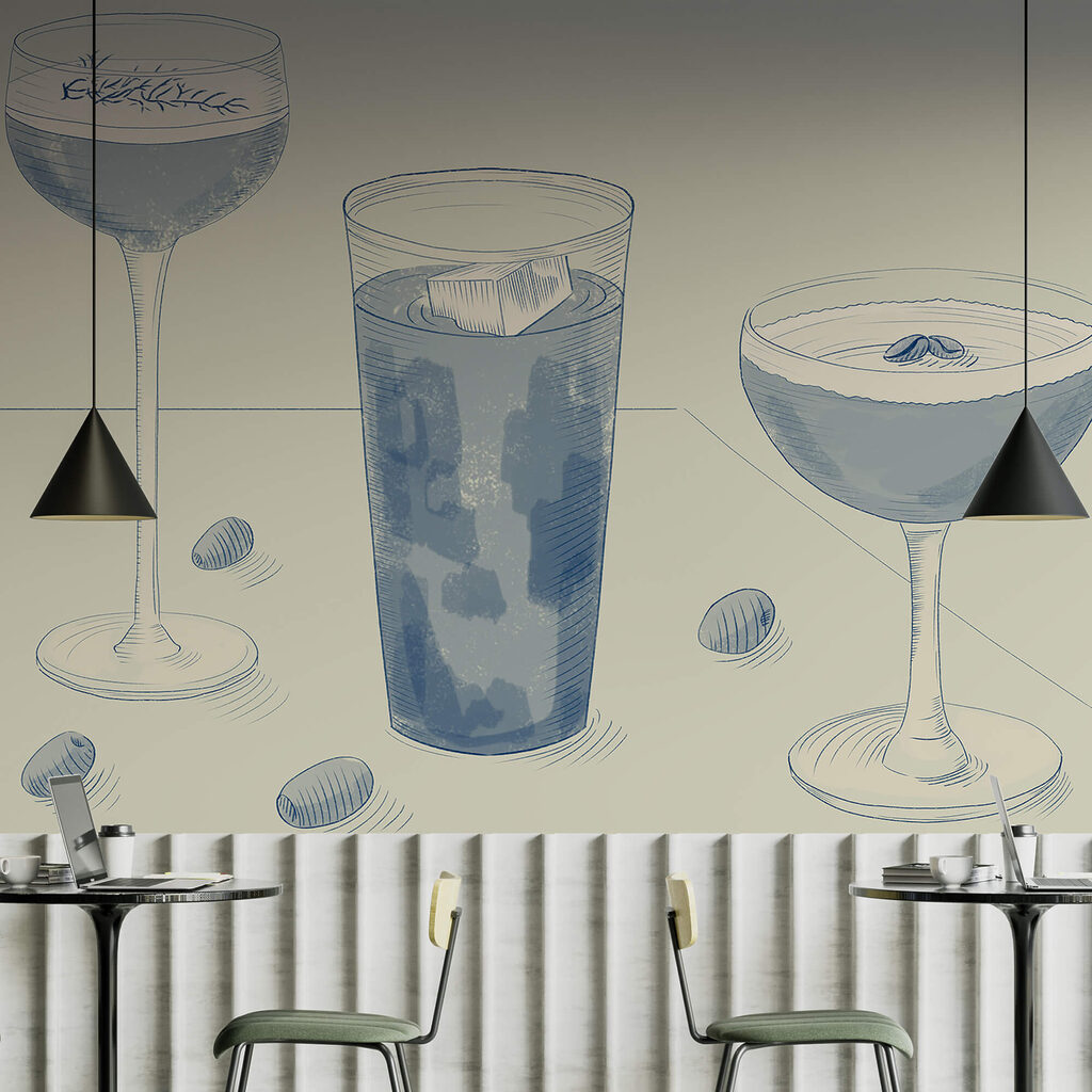 Copos desenhados — interior 1