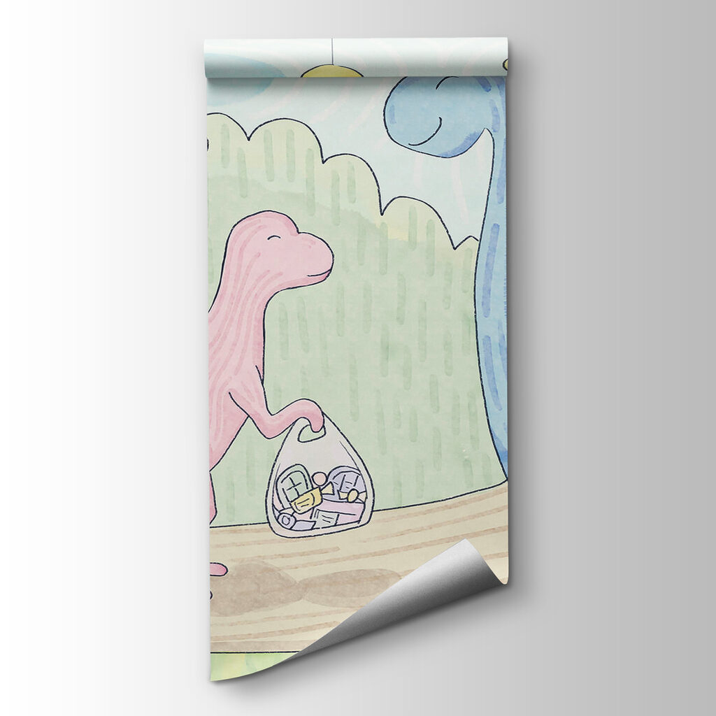Dinossauros em tons pastel — vista do produto
