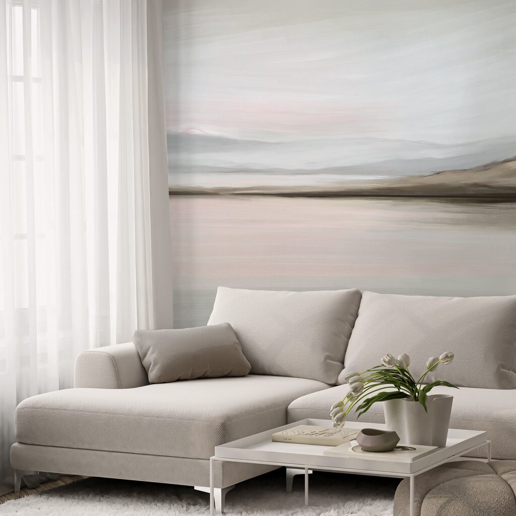 Lago em pinceladas pastel — interior 2