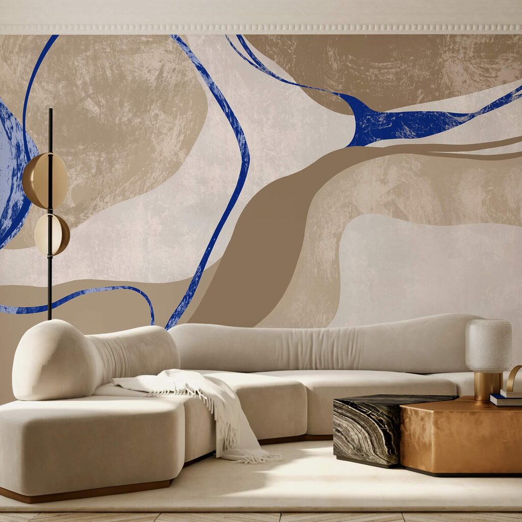 Linhas azuis sobre areia — interior 3