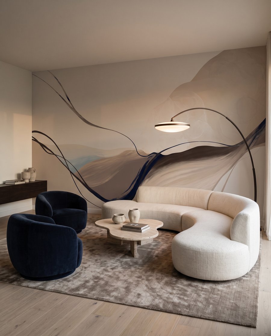 Linha no espaço branco — interior 4