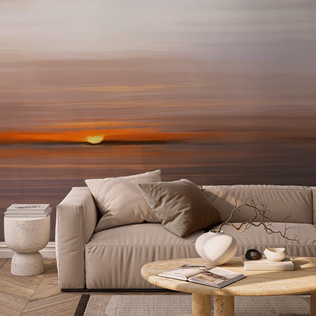 Sol baixo entre faixas — interior 4