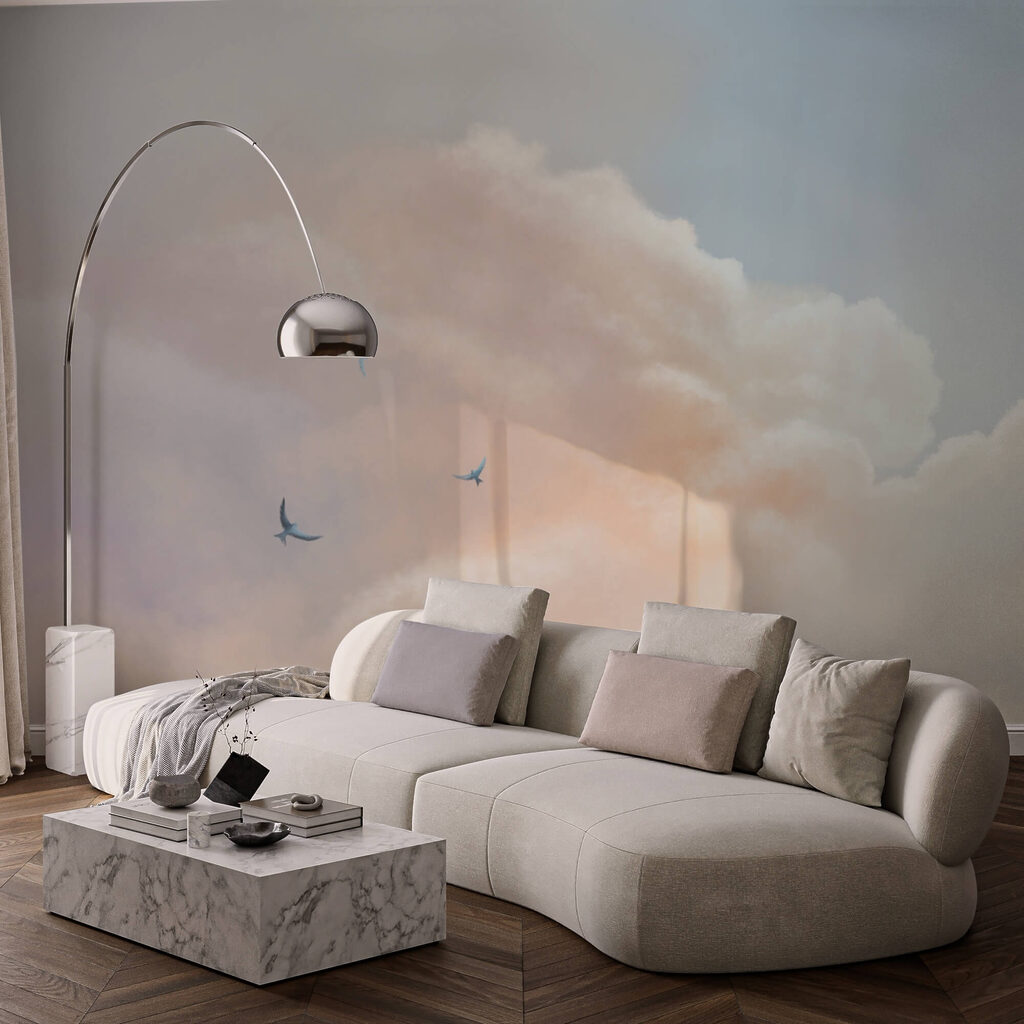 Nuvens cor-de-rosa ao longe — interior 1
