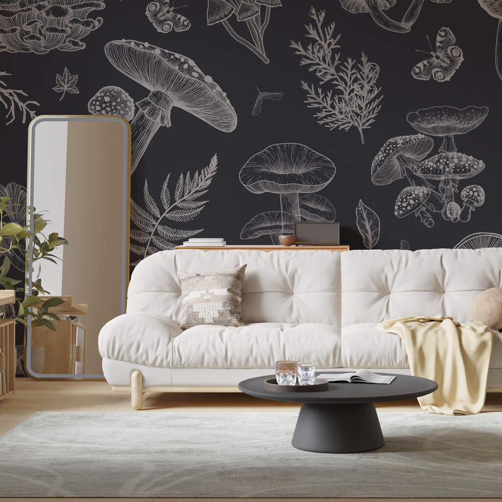 Cogumelos em linhas finas — interior 2