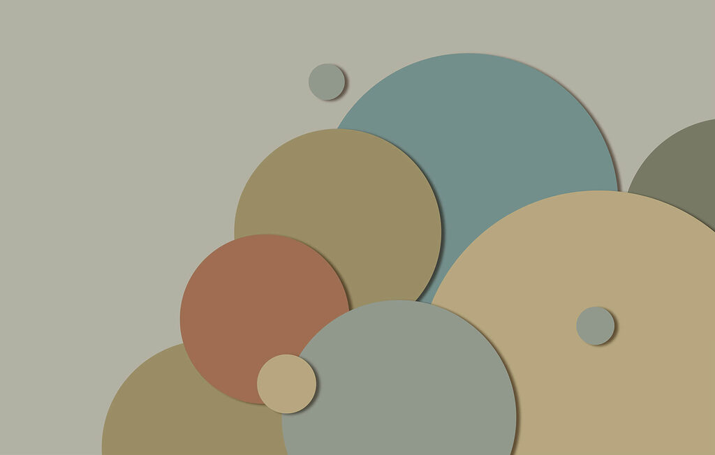 Círculos em tons discretos — design completo