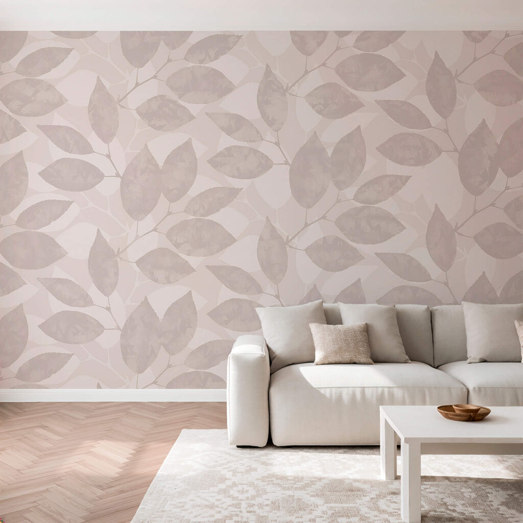 Folhas em padrão suave — interior 2