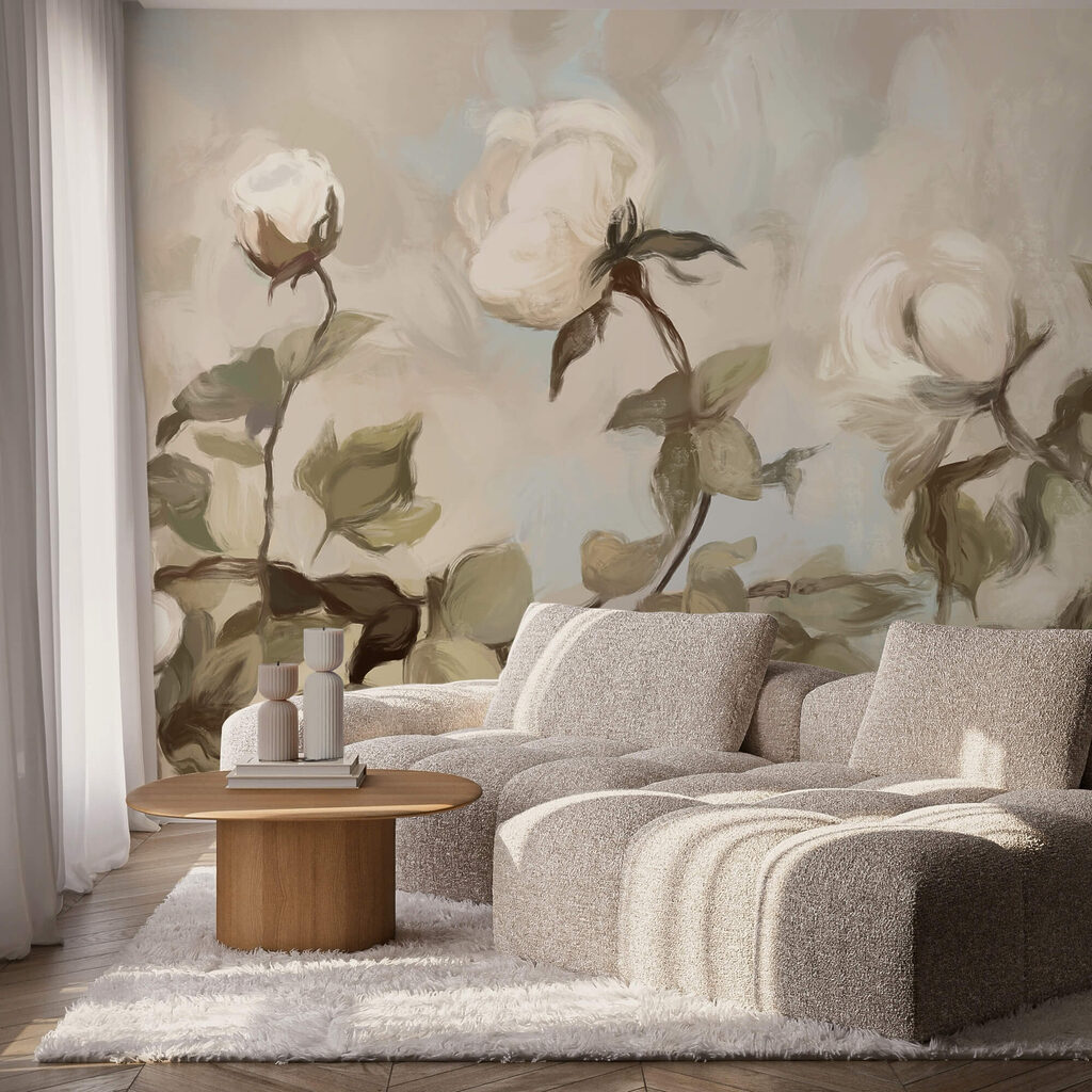 Rosas em fundo claro — interior 2
