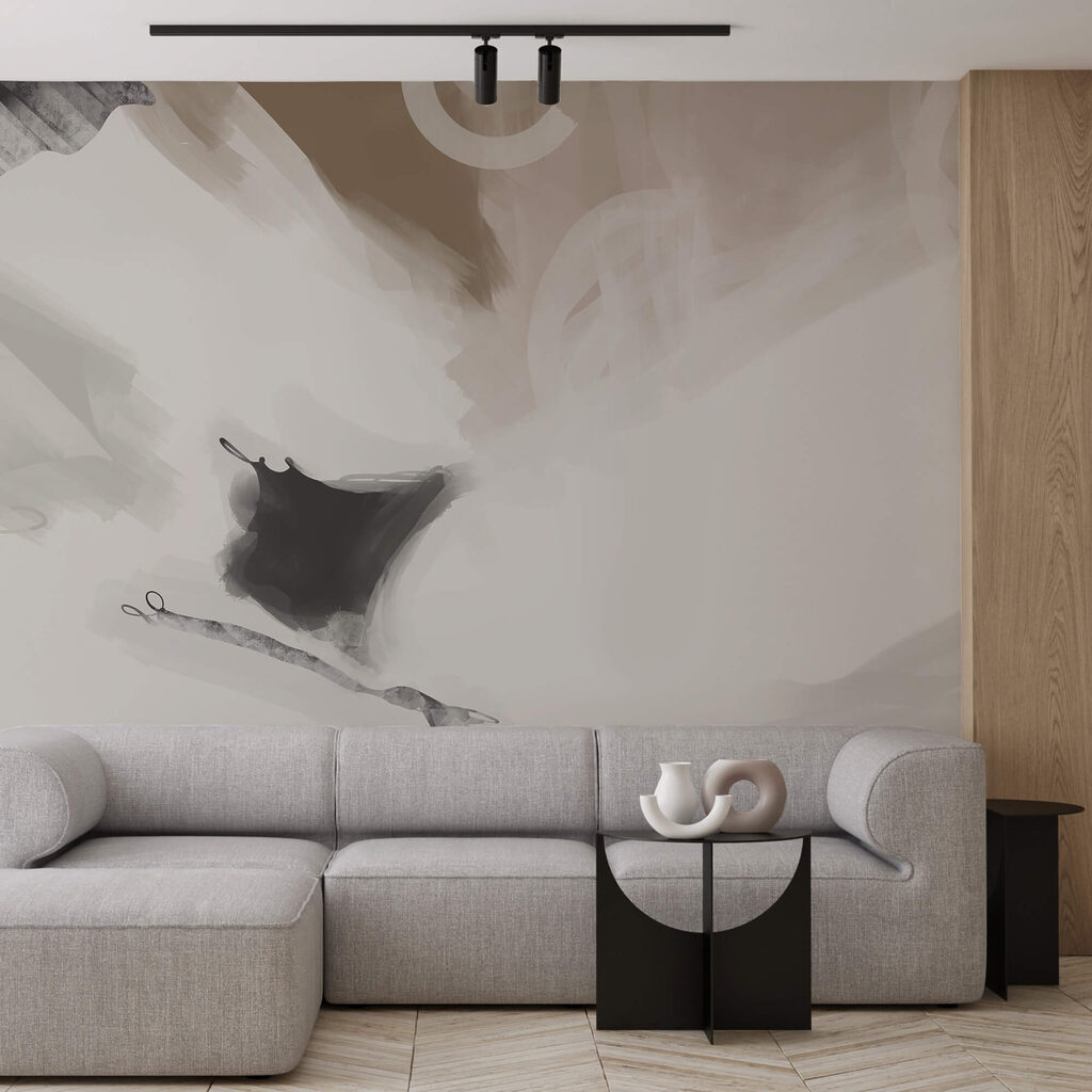Pinceladas largas em cinzento — interior 1