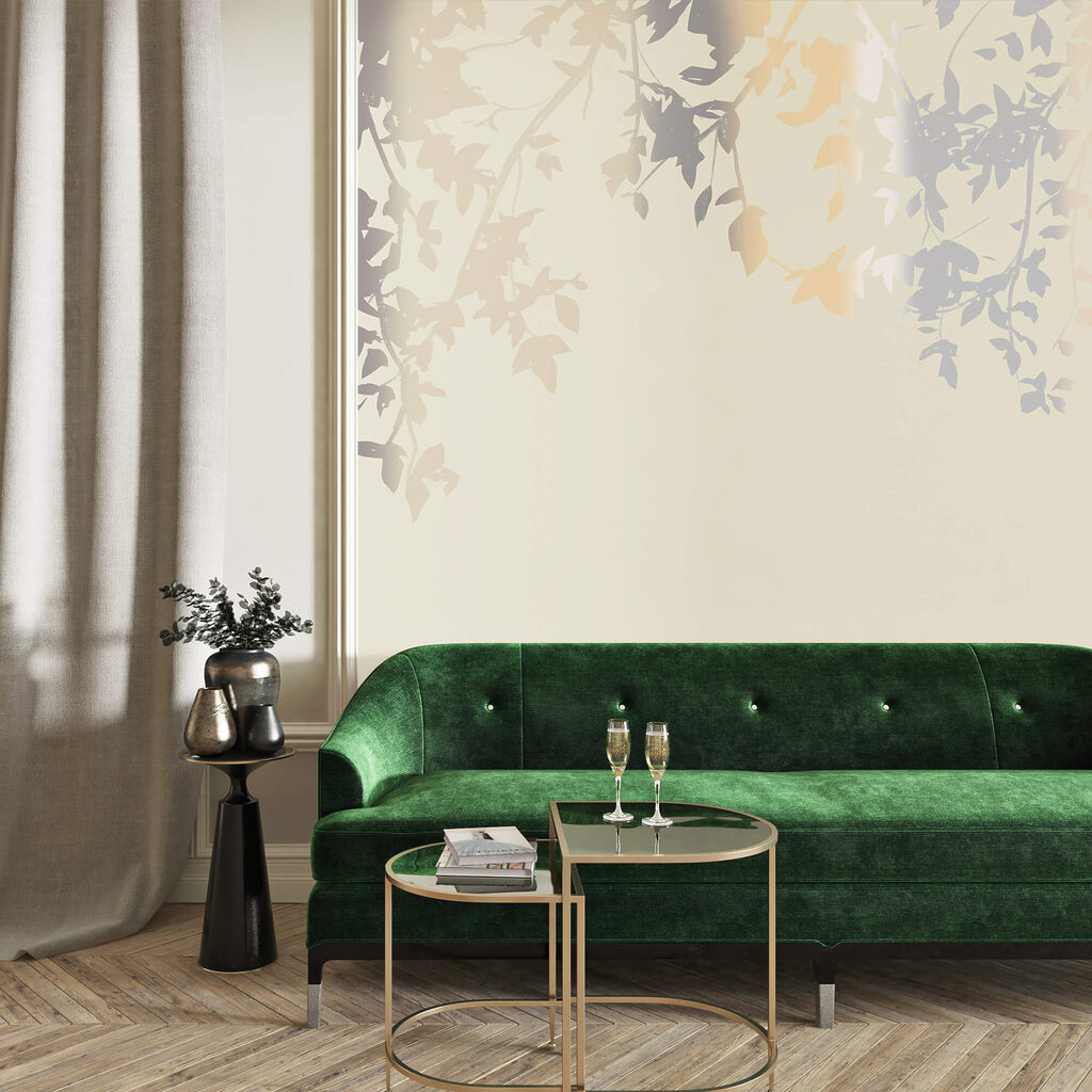 Ramos com folhas pendentes — interior 4