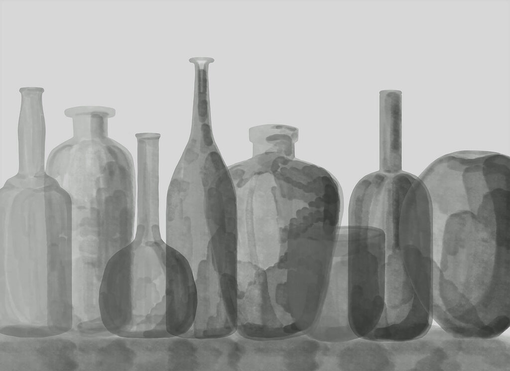 Garrafas e vasos — design completo