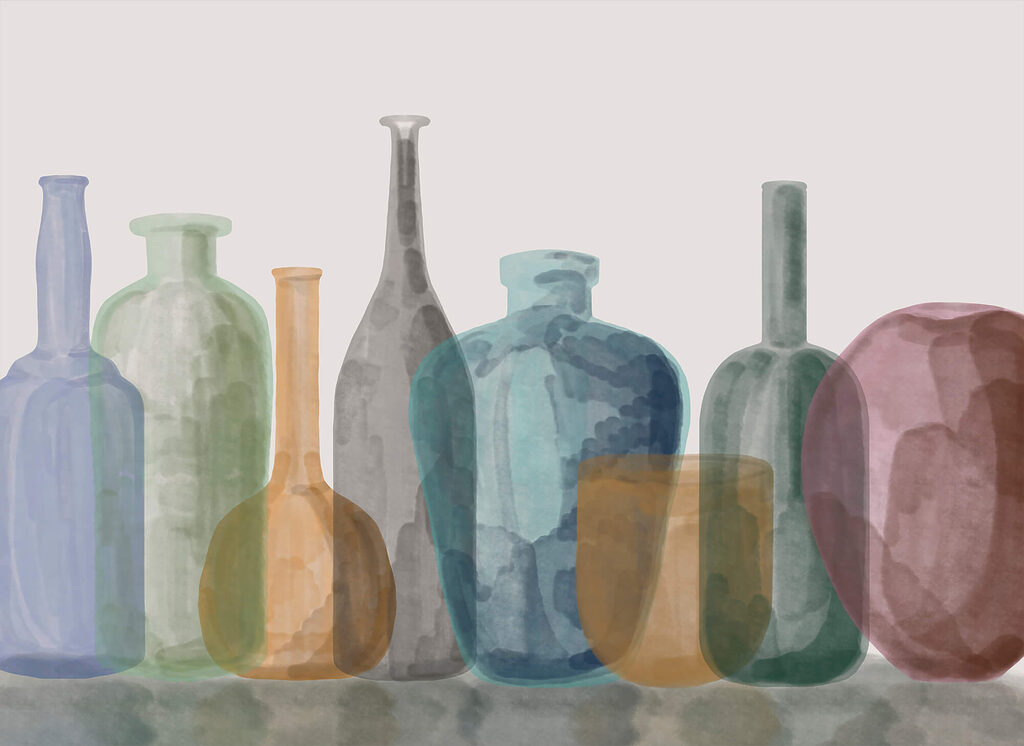 Garrafas e vasos — design completo
