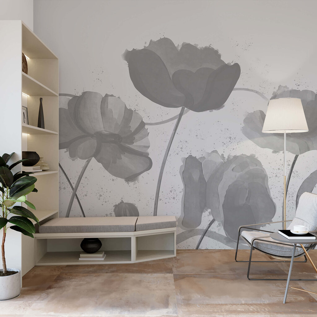 Flores em hastes curvas — interior 1