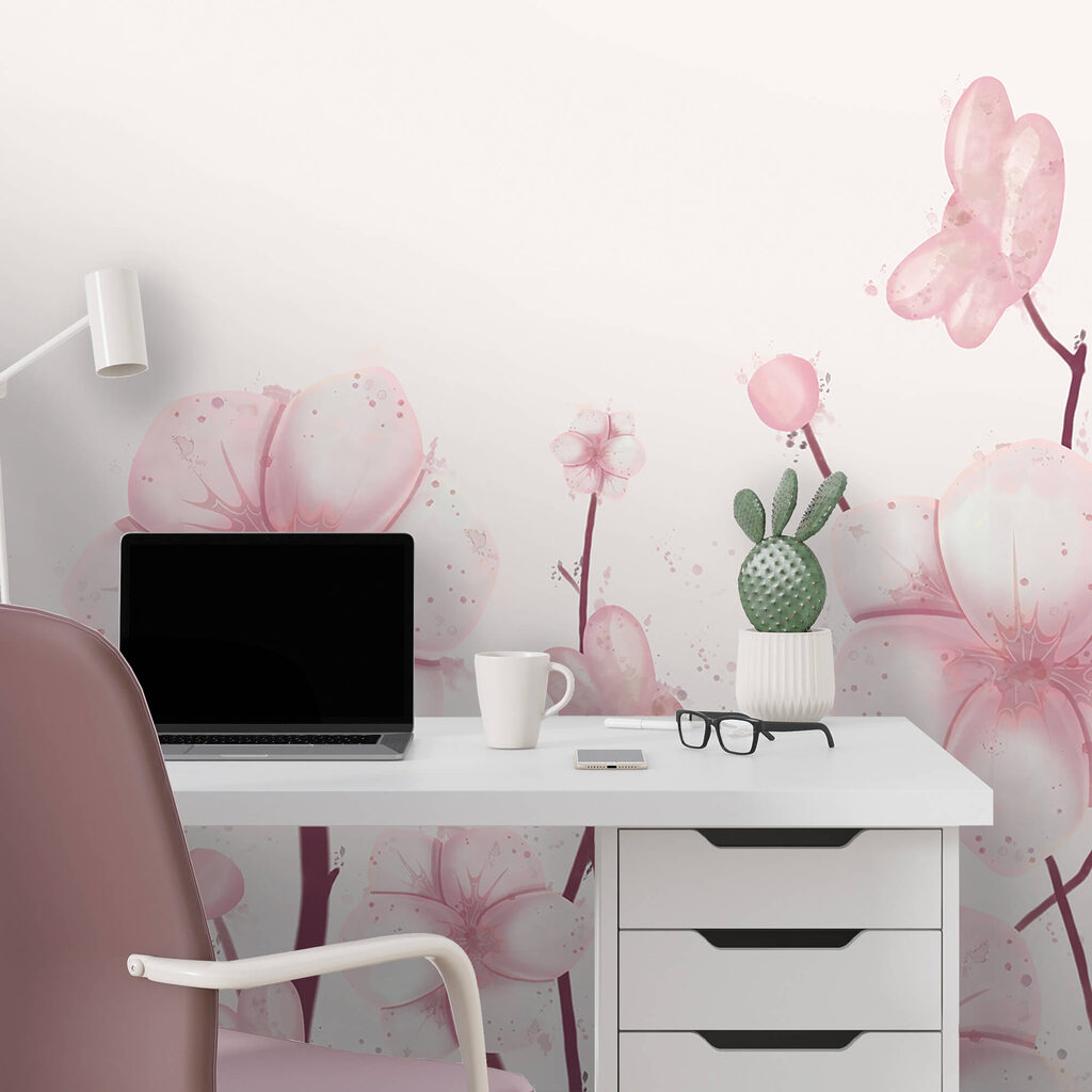 Flores lilás na base — interior 4
