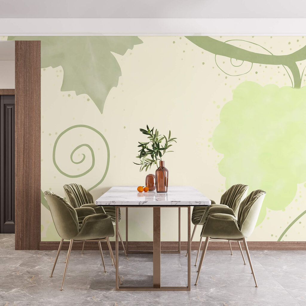 Videiras em verde claro — interior 1