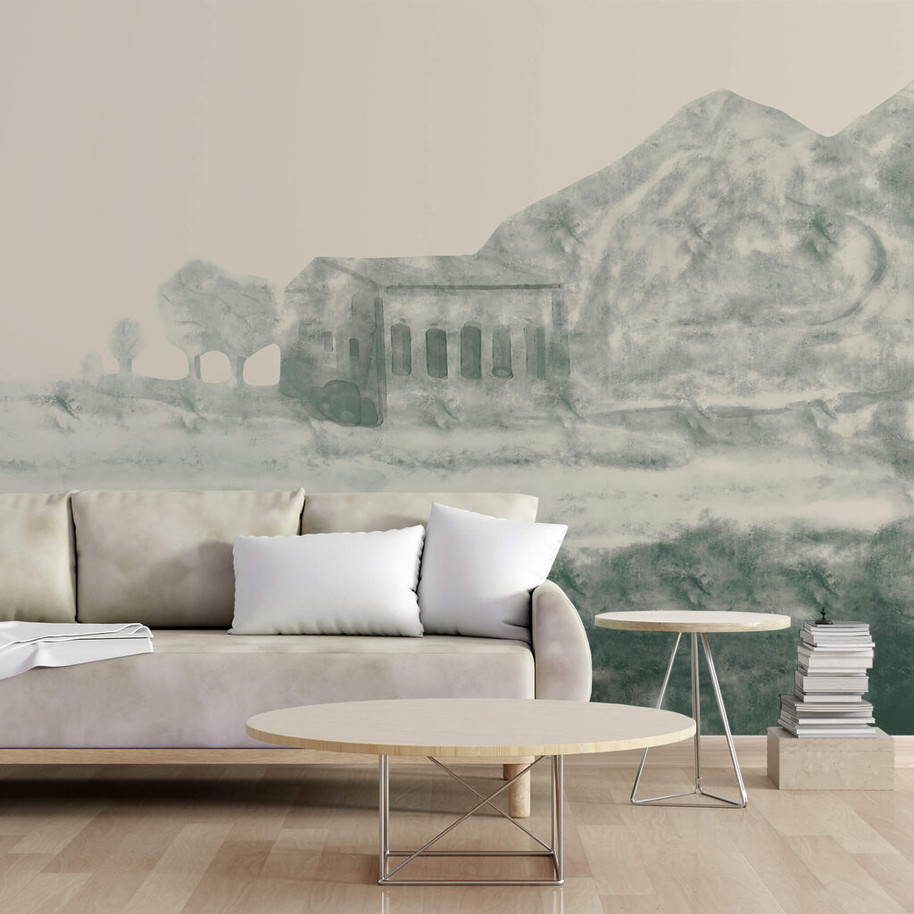 Edifício clássico na paisagem — interior 2
