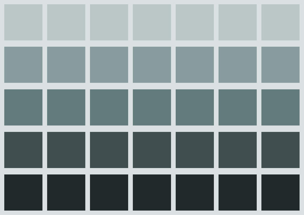 Quadrados em gradação — design completo