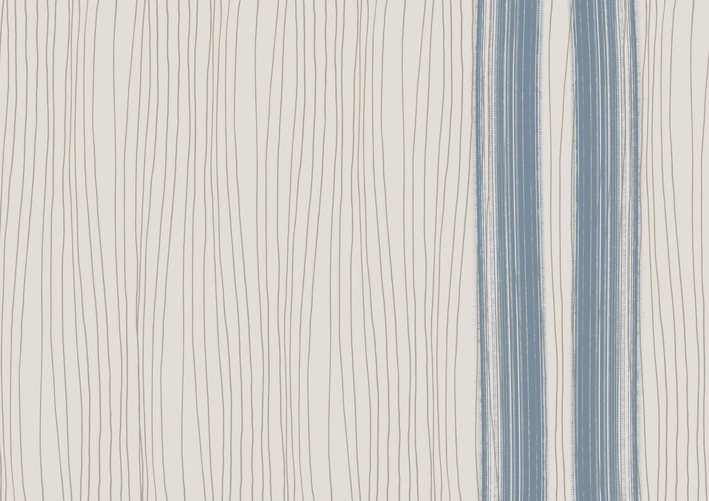 Riscas finas em azul — design completo