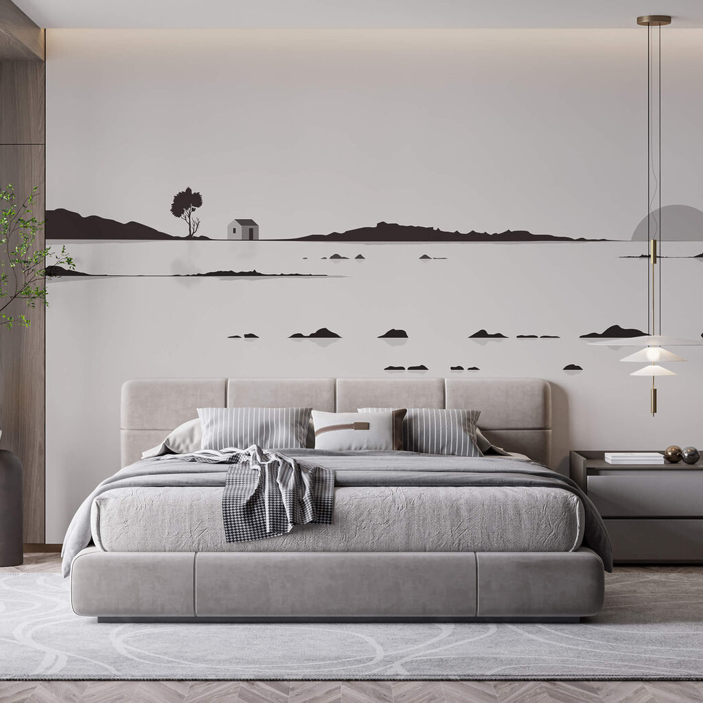 Casa branca e rochas — interior 1