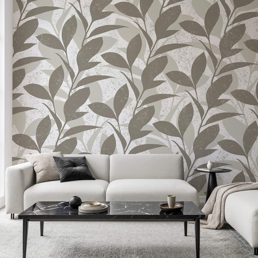Folhas em ramos verticais — interior 2