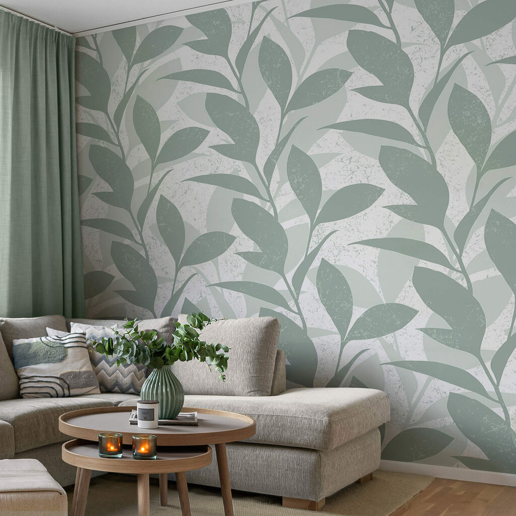 Folhas em ramos verticais — interior 1