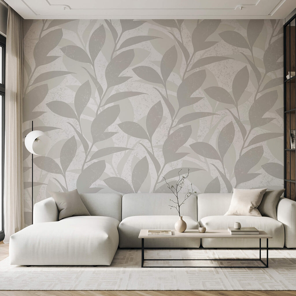 Folhas em ramos verticais — interior 1