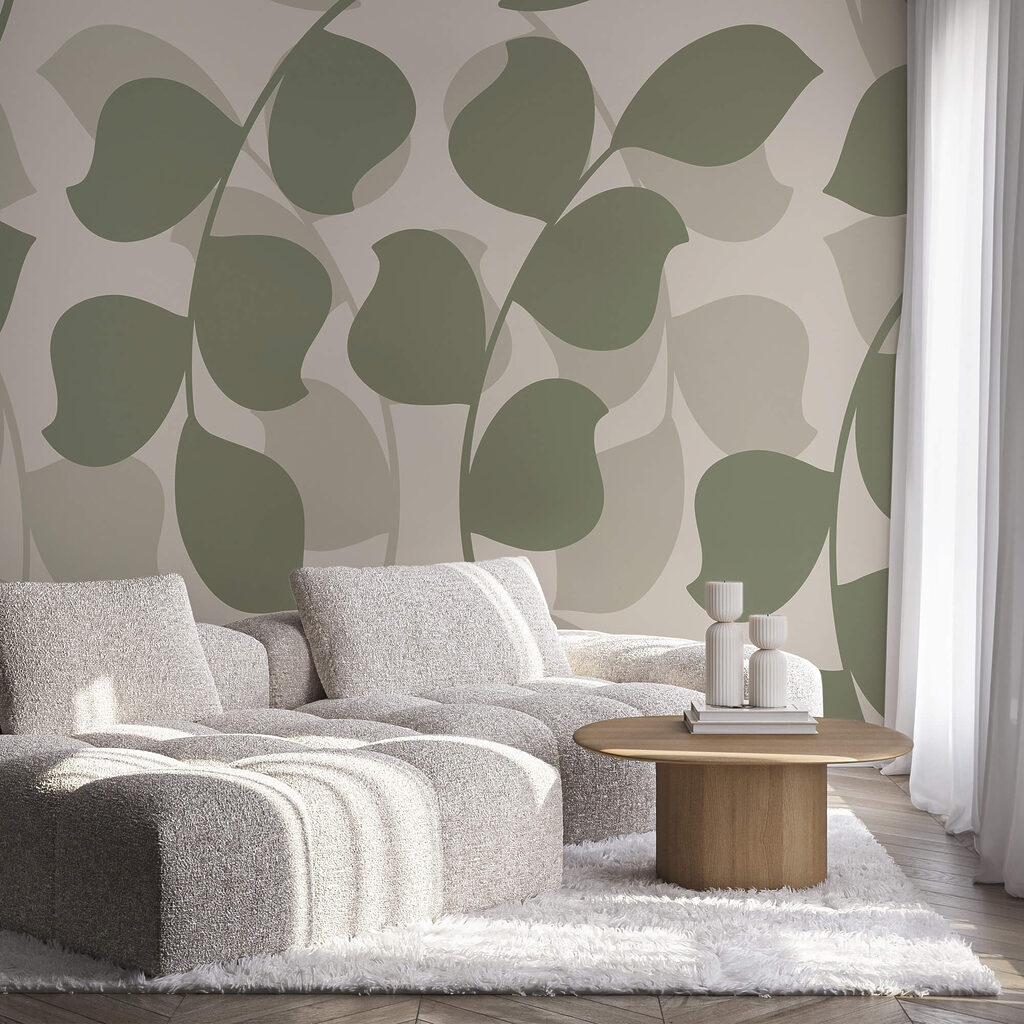 Folhas redondas em hastes — interior 1