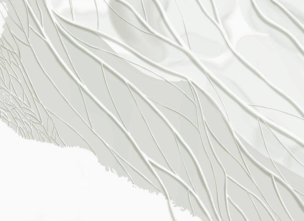 Fitas brancas onduladas — design completo