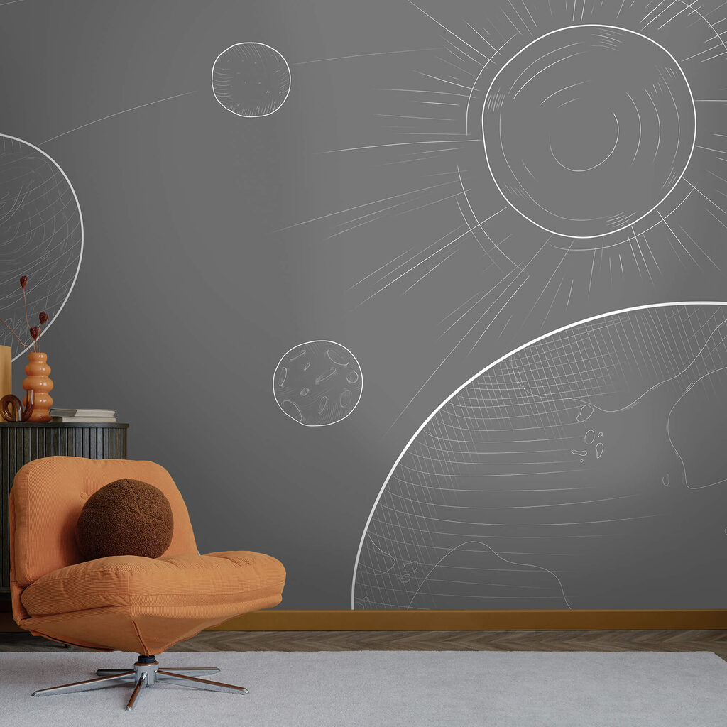 Planetas em traço fino — interior 2