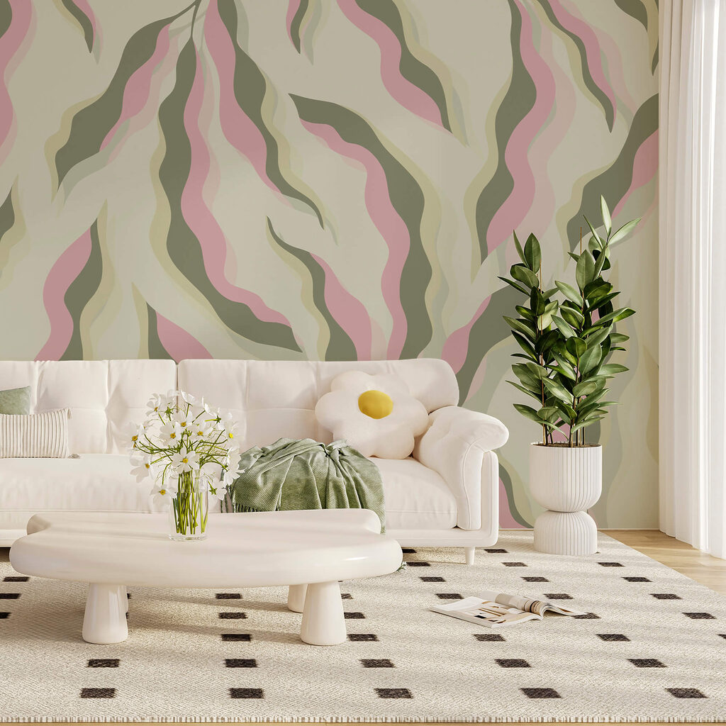 Folhas onduladas em pastel — interior 2