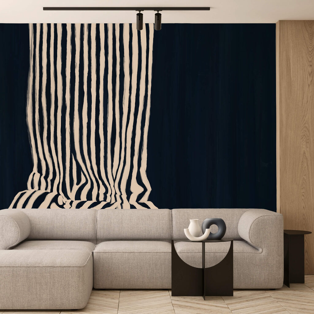 Riscas brancas em dobras — interior 1