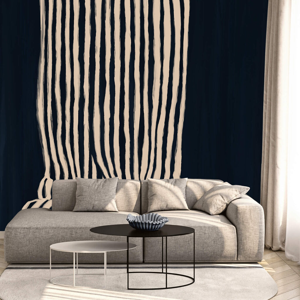 Riscas brancas em dobras — interior 2