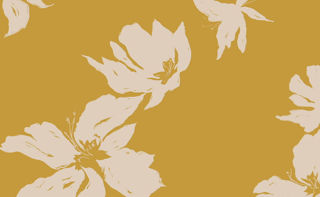 Flores em silhueta — design completo