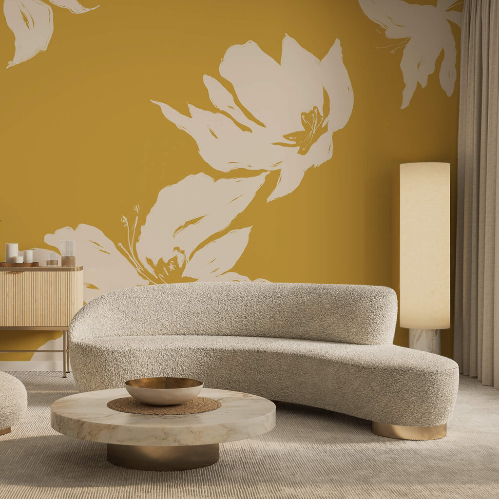 Flores em silhueta — interior 1