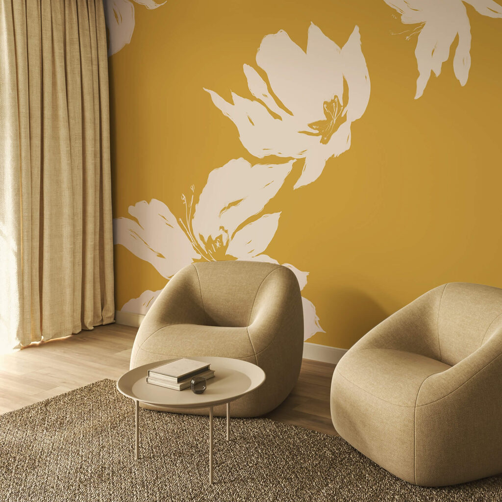 Flores em silhueta — interior 2