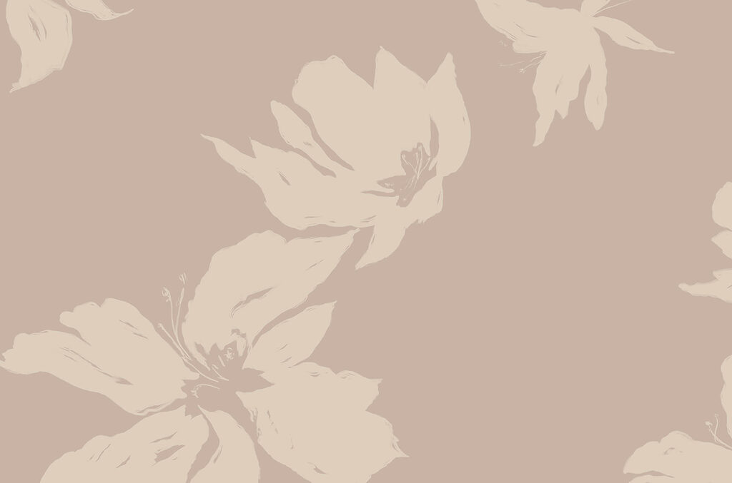 Flores em silhueta — design completo