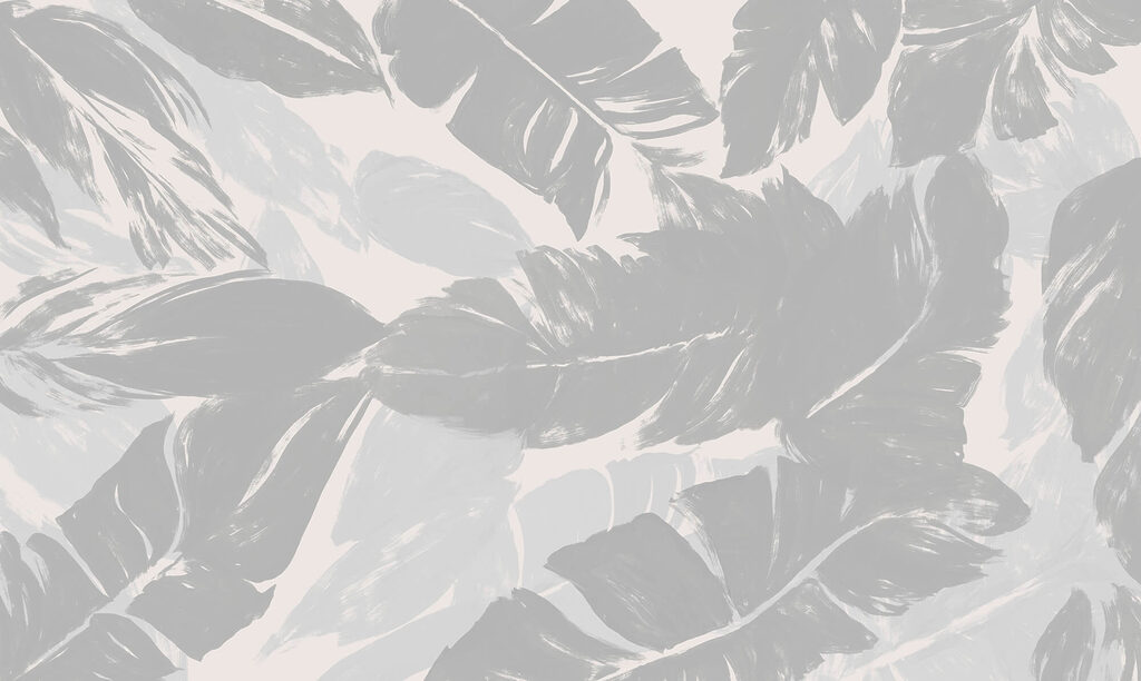 Folhas largas em cinzento — design completo