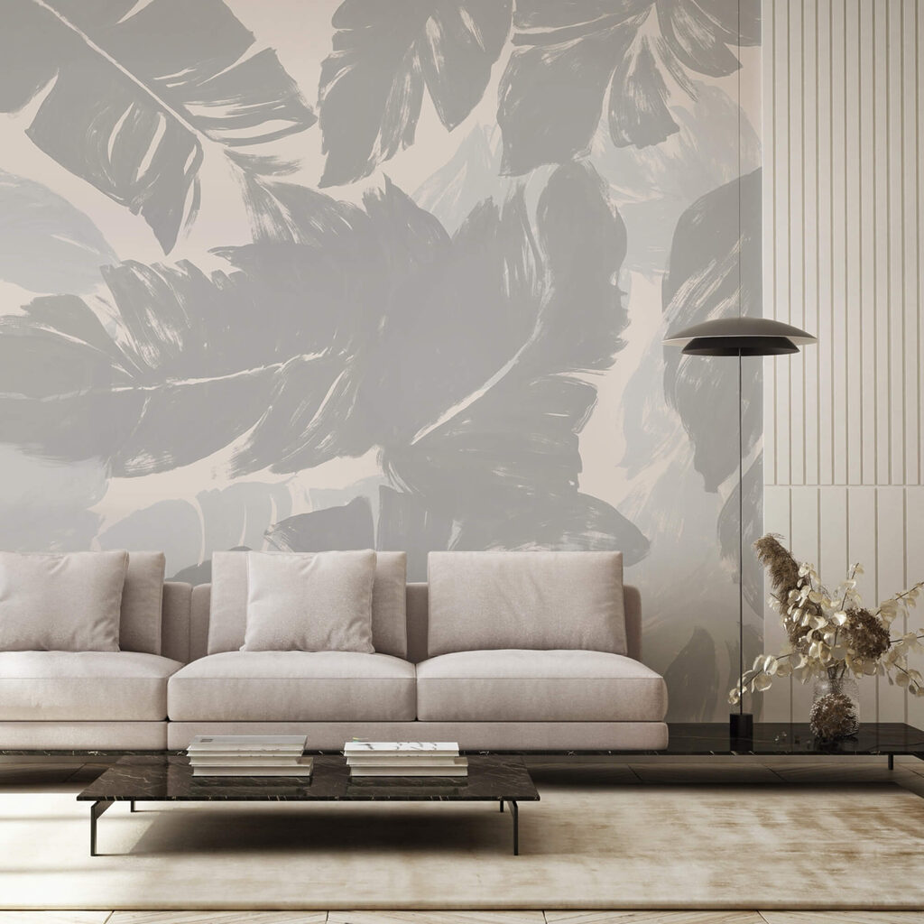 Folhas largas em cinzento — interior 2