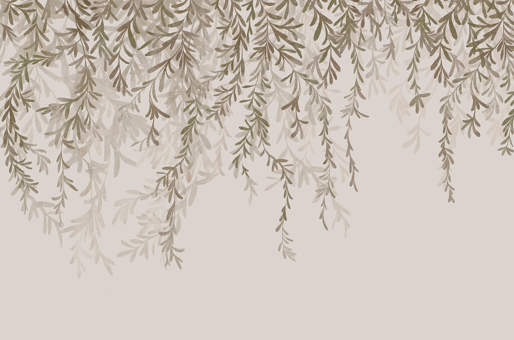 Cortina de folhas finas — design completo