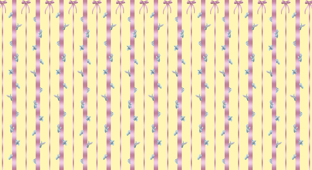 Flores rosa sobre amarelo — design completo