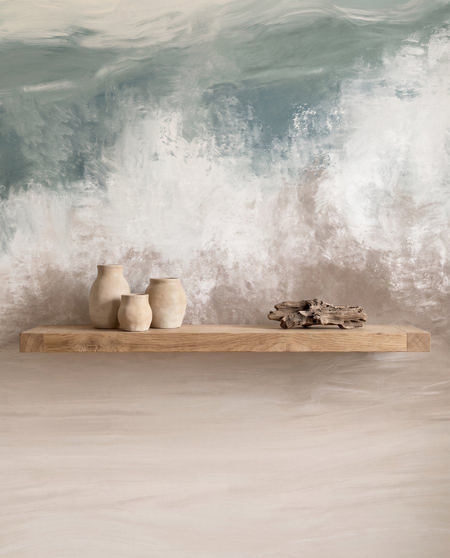 Onda verde na areia — detalhe