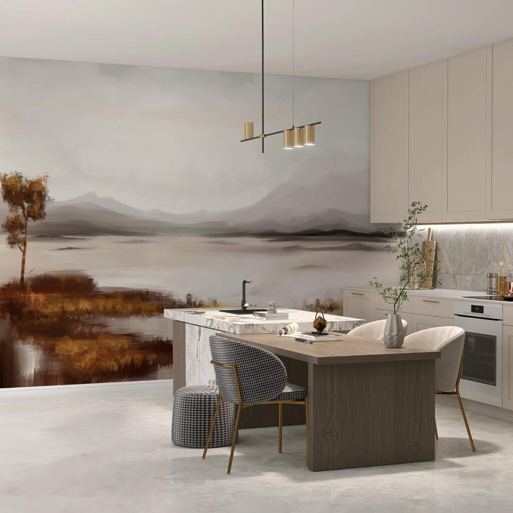 Lago com margem ocre — interior 3