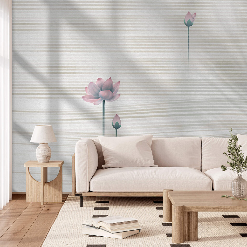 Lótus entre linhas horizontais — interior 2