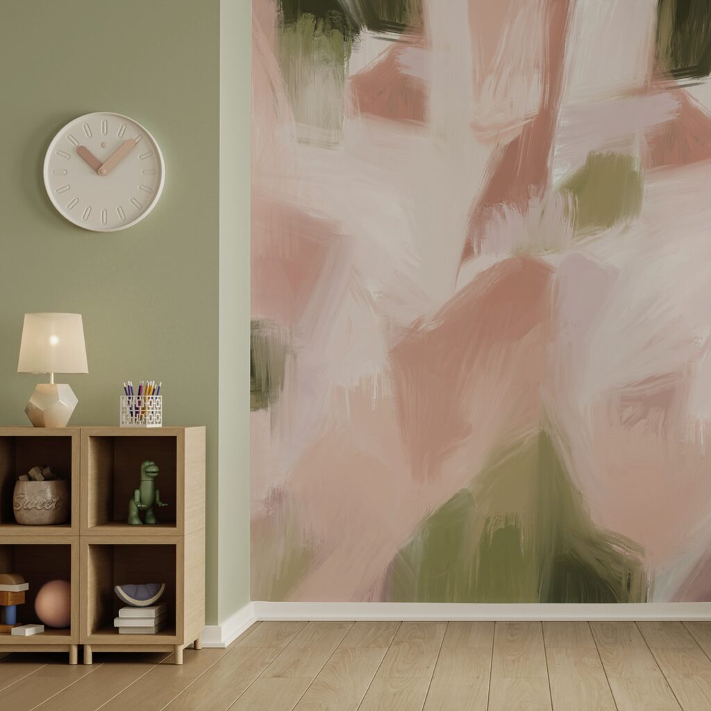 Pinceladas cor-de-rosa e verdes — interior 2