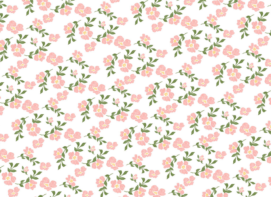 Pequenos ramos rosa — design completo