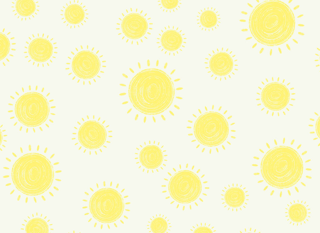 Sóis amarelos a brilhar — design completo